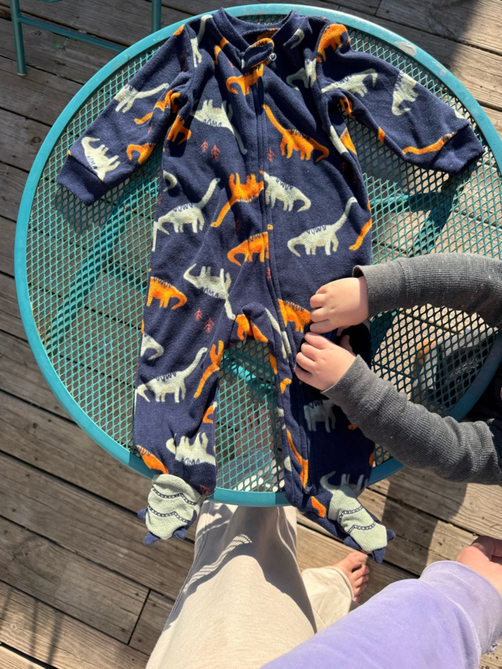 6-9mo dinosaur footie pajama